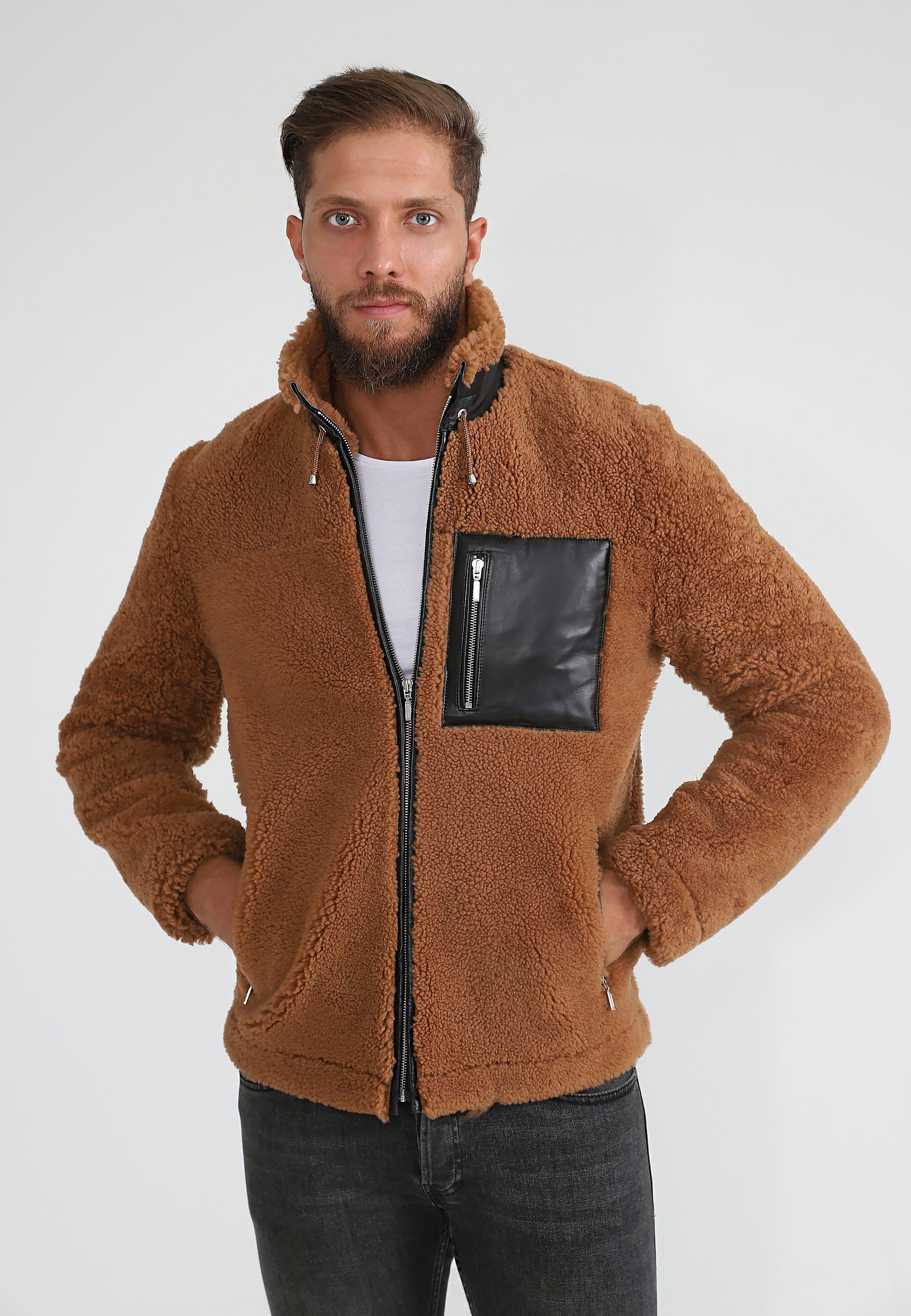 Mens Sheepskin Casual Jackets