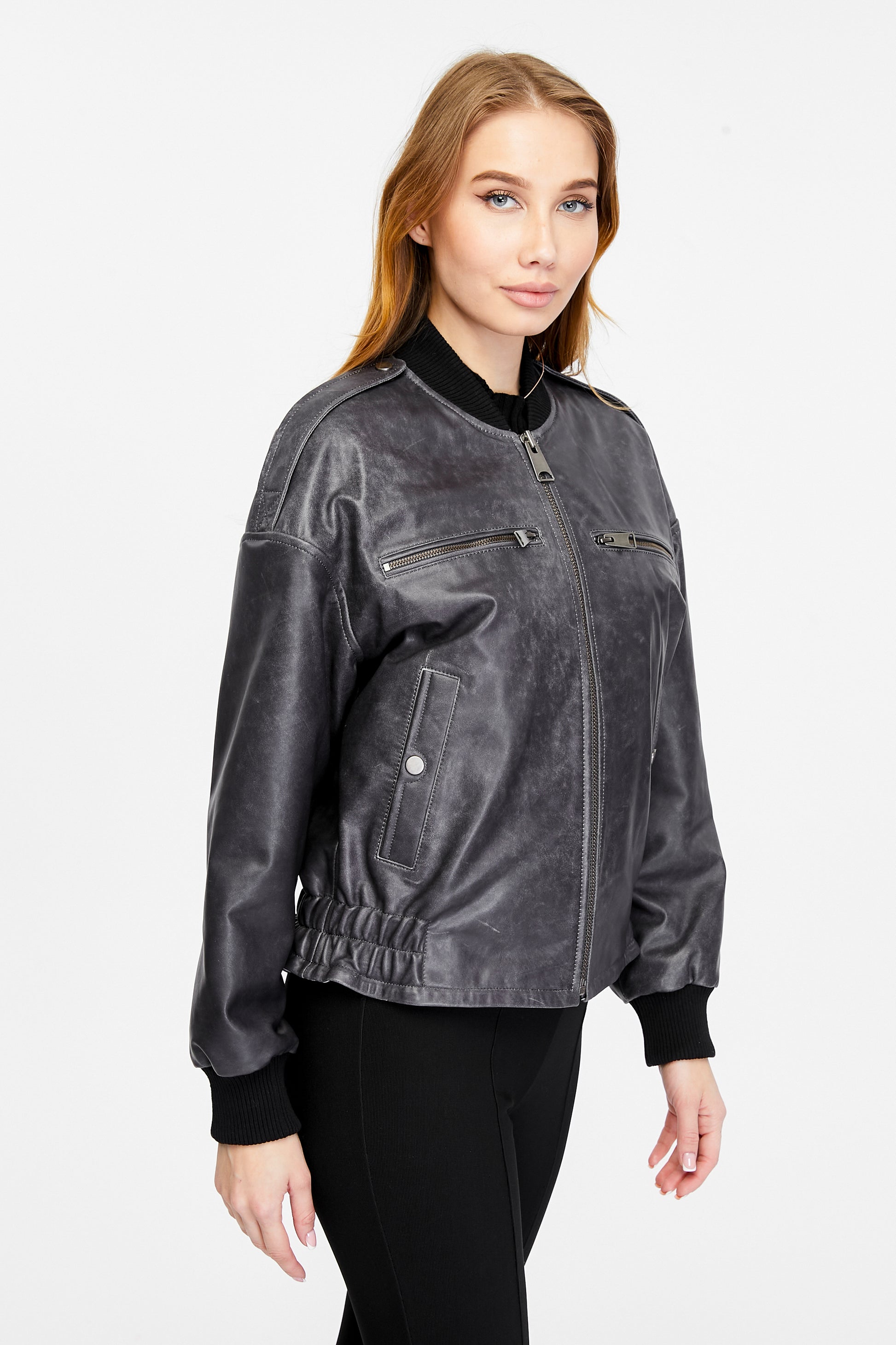 Women's Genuine Jacket, Black