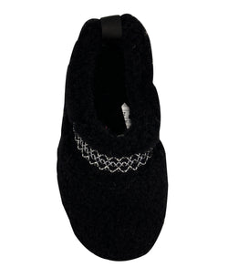 Image of Women's Mini Sheepskin Slippers, Black Suede