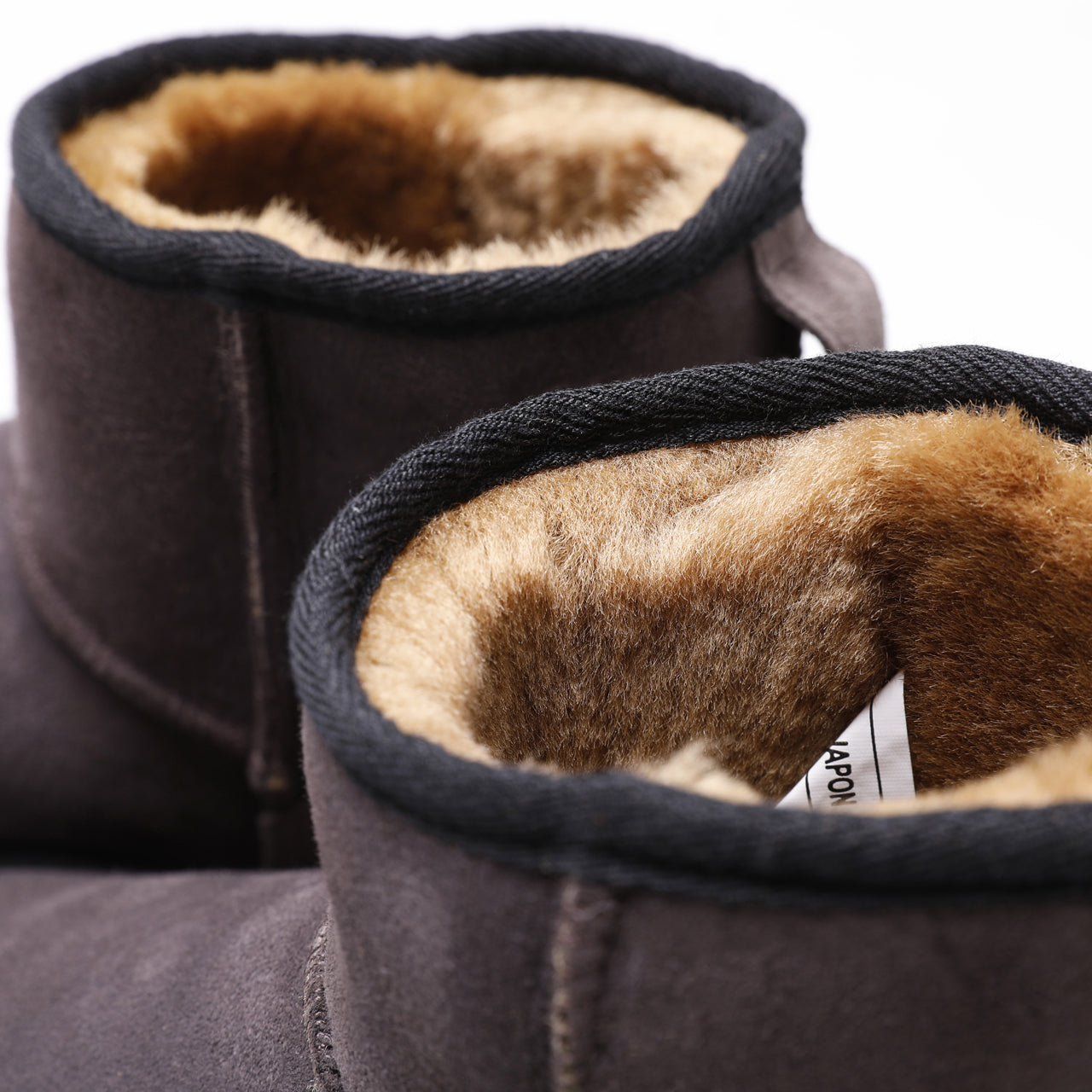 Women's Sheepskin Short Boots, Brown Suede