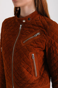 Image of Women's Suede Jacket, Brown