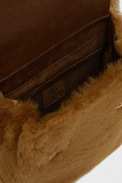 Image of Mini-Rucksack aus Shearling für Damen, Ginger Wool