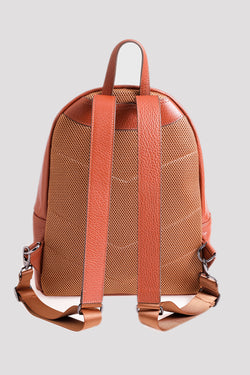 Image of Rucksack aus echtem Leder, Venenmuster Tan