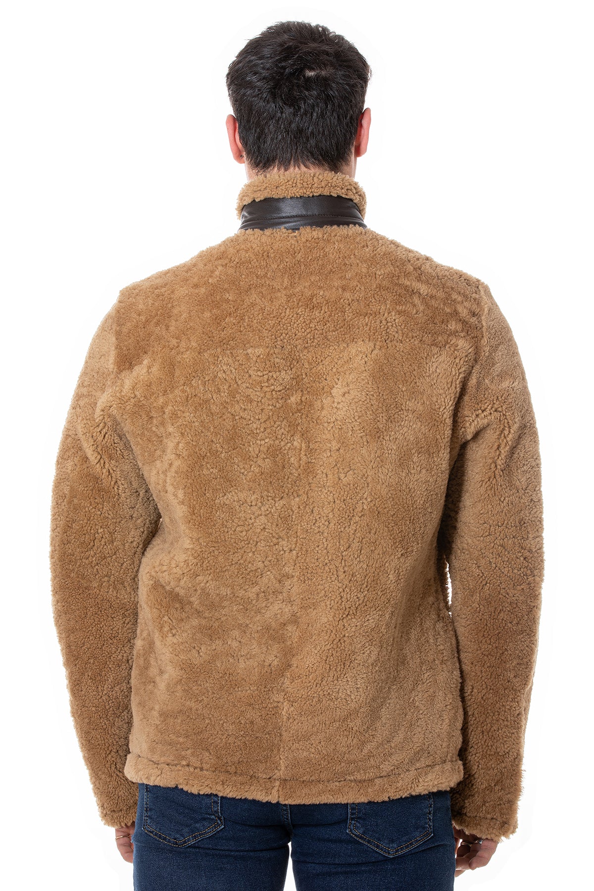 Shearling Teddy Coat für Herren, Ginger Curly Outer Wool