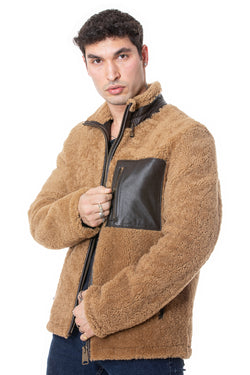 Image of Shearling Teddy Coat für Herren, Ginger Curly Outer Wool