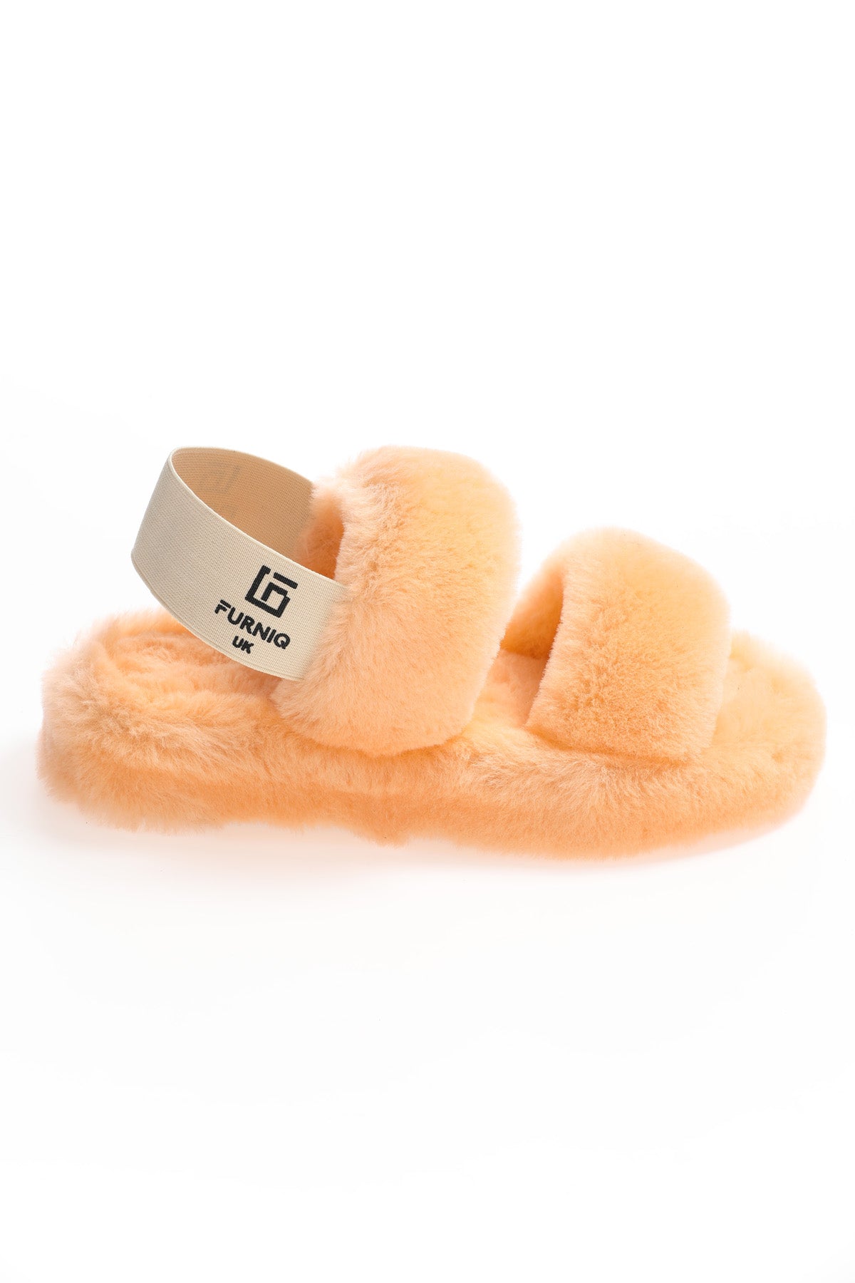 Damen Shearling Double Stripe Slides, Lachswolle